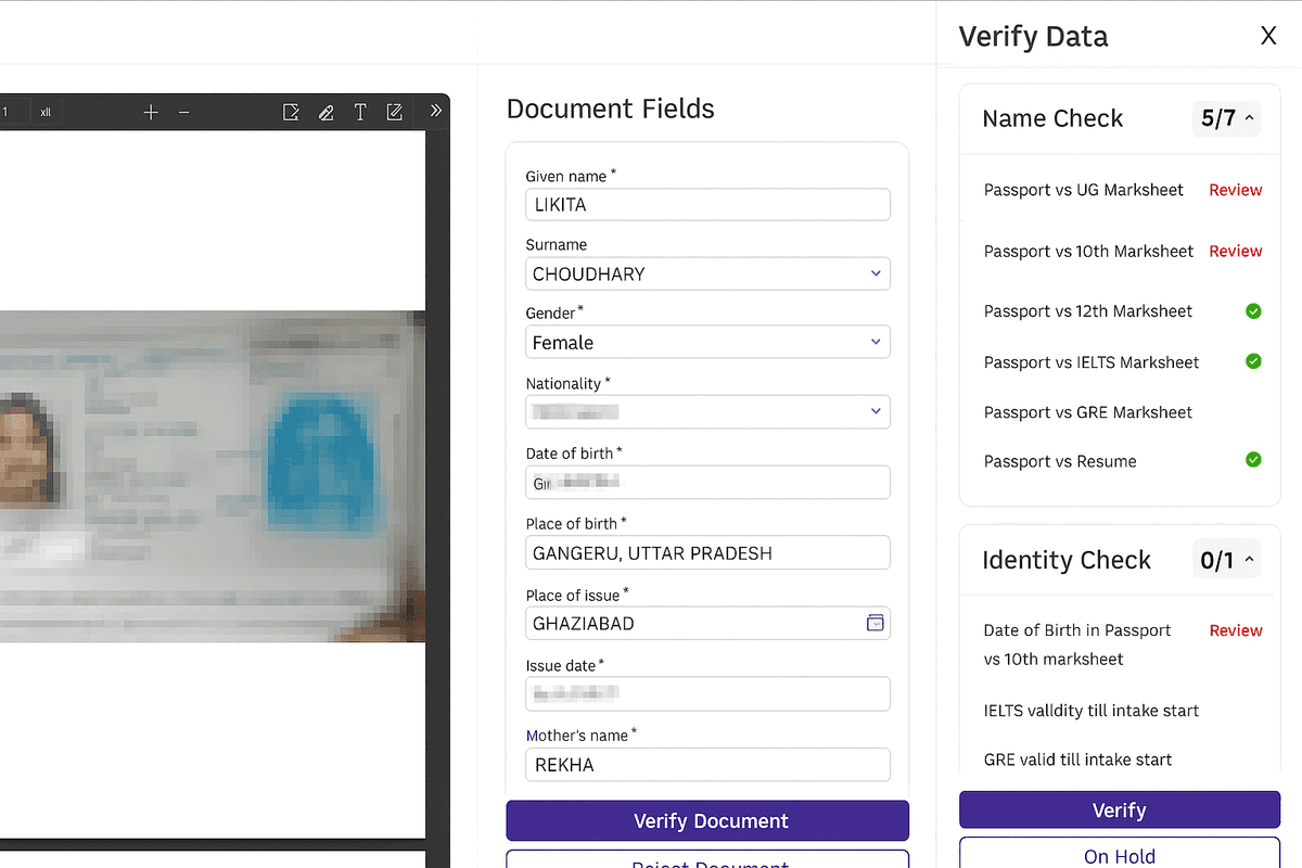 Document Verification and Assessment
